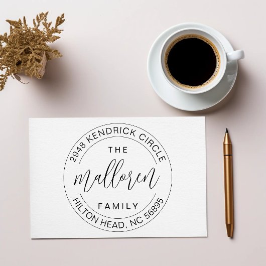 オリジナル インク内蔵 返信先住所 ハウスウォーミング ギフト カスタム ラバースタンプ