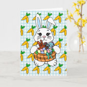 オリジナル イースターおめでとうと悪魔の卵のレシピ カード (黄色い花)