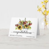 オリジナル ウェディング おめでとう 向日葵 カード (黄色い花)