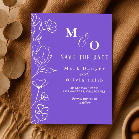 オリジナル ウェディング アナウンスメント - 結婚式の日程を保存しようカード セーブザデート