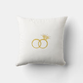 オリジナル ウェディング カップル リング 記念品 名前 日付 クッション (裏面)