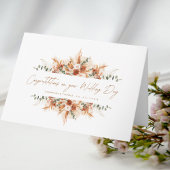 オリジナル ウェディング コングラチュレーション テラコッタ カード