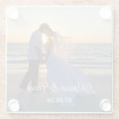 オリジナル ウェディング フォト ガラスコースター (裏面)