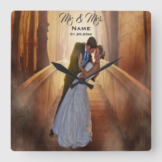 オリジナル ウェディング フォト クロック (正面)