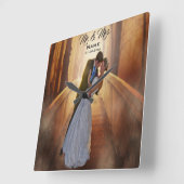 オリジナル ウェディング フォト クロック (傾斜)