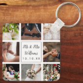 オリジナル ウェディング フォト コラージュ キーホルダー (裏面)