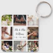 オリジナル ウェディング フォト コラージュ キーホルダー (裏面)