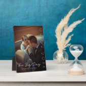 オリジナル ウェディング フォト プレート | 記念すべき日 フォトプラーク (側面)