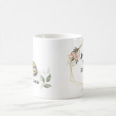 オリジナル ウェディング マグカップ - カスタム名と日付のギフト (中央)