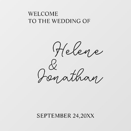 オリジナル ウェディング ミラー デカール、シャワー、パーティー ウィンドウサイン (シート)