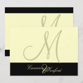 オリジナル ウェディング 招待状 モノグラム (正面/裏面)