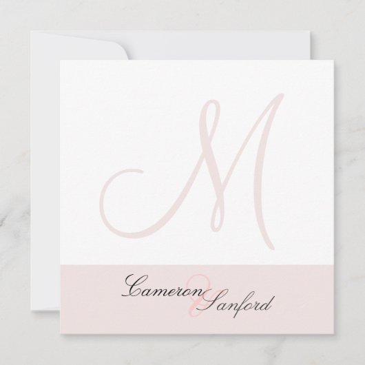 オリジナル ウェディング 招待状 モノグラム (正面)