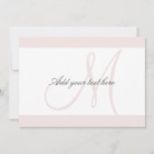 オリジナル ウェディング 招待状 モノグラム (裏面)