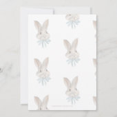 オリジナル ウサギさん 1歳の誕生日パーティー招待状 招待状 (裏面)