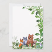 オリジナル ウッドランド ベイビー フォレスト フレンズを追加してください 招待状 (正面)