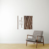 オリジナル ウッド ストリング ライト カスタム ウェディング タペストリー (インサイチュ(横))