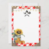 オリジナル カスタマイズ可能 BBQ ベイビーシャワー インビテーション (正面)