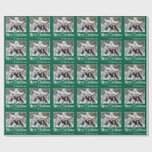 オリジナル カスタマイズ フォト コラージュ クリスマス ラッピングペーパー (フラット)