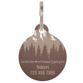 オリジナル カスタマイズ 山と森の迷子犬タグ ペット ネームタグ