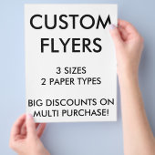 オリジナル カスタマイズ 8.5"x11" フライヤー テンプレート (手)