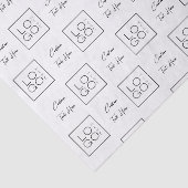 オリジナル カスタムスクエア ビジネス ロゴ & スクリプト テキスト 薄葉紙 (詳細)