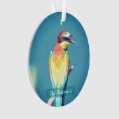 オリジナル カスタム カラフル 鳥の写真 オーナメント (正面)