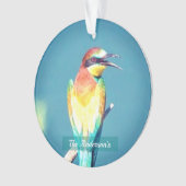 オリジナル カスタム カラフル 鳥の写真 オーナメント (正面)