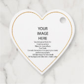 オリジナル カスタム フェイクゴールド トリム, 小さなハートのギフトタグ フェイバータグ (裏面)