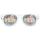 オリジナル カスタム フォト テキスト パーティー サングラスを作成 レトロサングラス (正面)