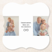 オリジナル カスタム フォト & テキスト 紙コースター (正面)