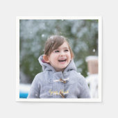 オリジナル カスタム フォト パーティー コックテール ペーパー スタンダードカクテルナプキン (正面)