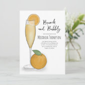 オリジナル カスタム ブランシュとバブルリーのウェディングシャワーパーティ 招待状 (スタンド正面)