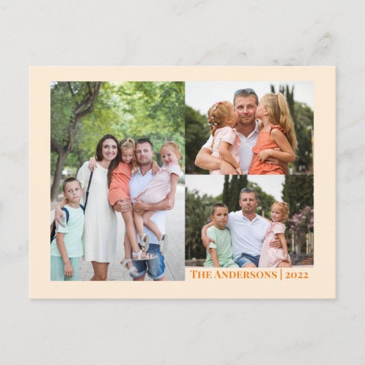 オリジナル カスタム 感謝祭 フォトとメッセージ ポストカード (正面)