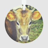 オリジナル カスタム 牛の写真 オーナメント (裏面)