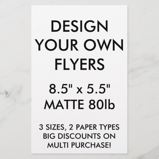 オリジナル カスタム 8.5" x 5.5" 光沢 フライヤー (正面)