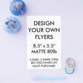 オリジナル カスタム 8.5" x 5.5" 光沢 フライヤー (シングル)