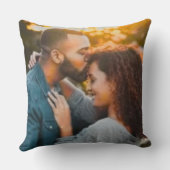 オリジナル カップル コラージュ クッションカバー クッション (裏面)