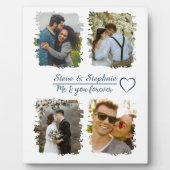 オリジナル カップル フォト コラージュ 任意のテキスト付き フォトプラーク (正面)