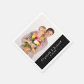 オリジナル カップル フォト 名前 テンプレート スタンダードカクテルナプキン (角)