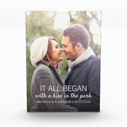 オリジナル カップル フォト 新婚夫婦 名前 日付 (正面)