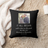 オリジナル カップル フォト 新婚夫婦 名前 日付 クッション (ブランケット)