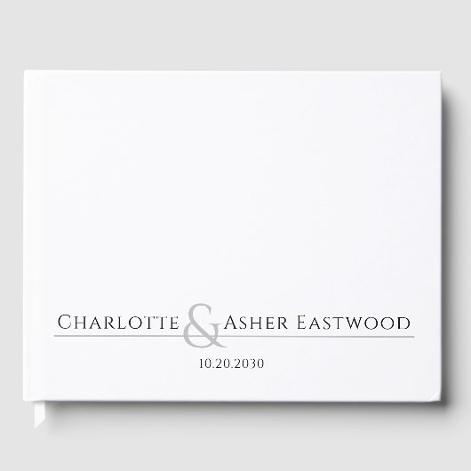 オリジナル カップル 名前 モノグラム ゲストブック (正面)