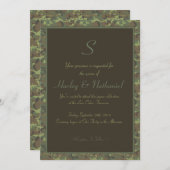 オリジナル カモフラージュ ウェディング 招待状 (正面/裏面)