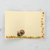 オリジナル - カラフルな秋 / 紅葉のターキー カード (内部)