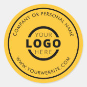 オリジナル カラー プロモーション ビジネス ロゴ ブランド ラウンドシール (正面)