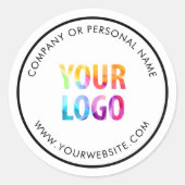 オリジナル カラー プロモーション ビジネス ロゴ ブランド ラウンドシール (正面)