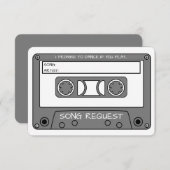 オリジナル カラー ヴィンテージ カセットテープ 曲リクエスト 招待状 (正面/裏面)