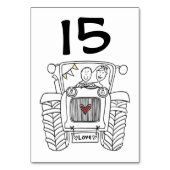 オリジナル カントリー ウェディング トラクター テーブル ナンバー テーブルナンバー (裏面)