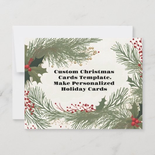 オリジナル カード テンプレート カスタマイズ可能な クリスマス カード (正面)