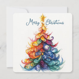 オリジナル カード レインボー クリスマス ツリー